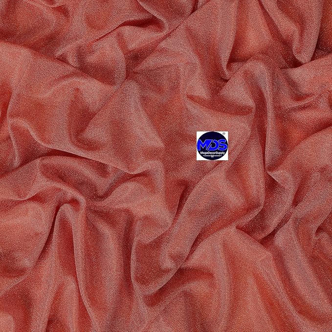 MDS Halloween Chiffon Draping Fabric - 1 Panel, 30" Wide x 50ft Long - Sheer Spooky Arbor & Canopy Drapery for Haunted House Backdrops, Party Ceilings, DIY Costumes & Themed Events - Terracotta