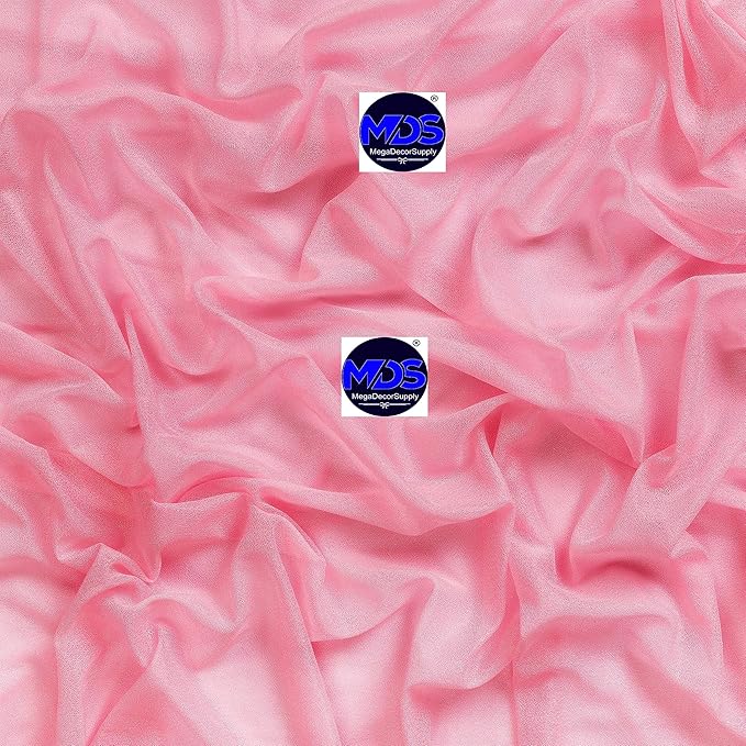 MDS Halloween Chiffon Draping Fabric - 1 Panel, 30" Wide x 100ft Long - Sheer Spooky Arbor & Canopy Drapery for Haunted House Backdrops, Party Ceilings, DIY Costumes & Themed Events - Coral