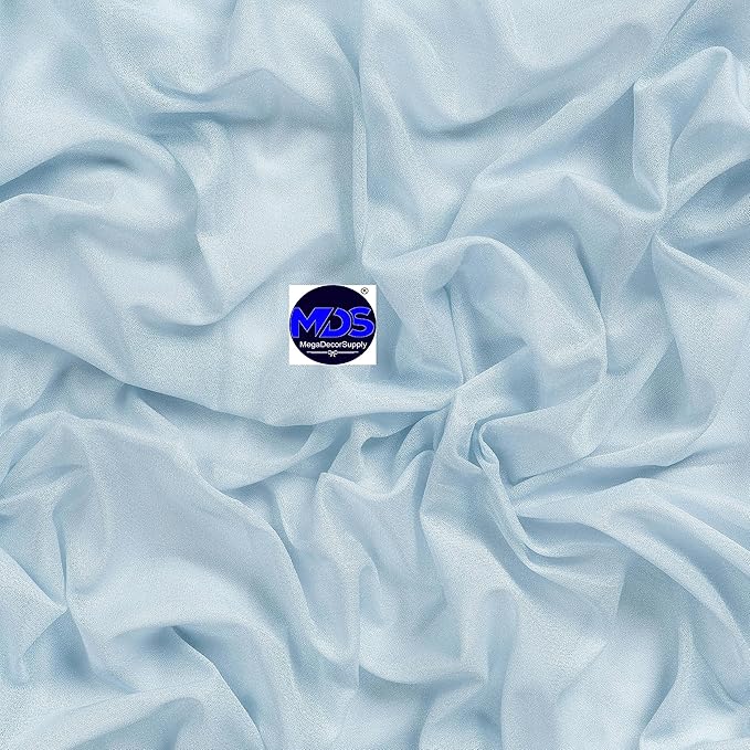MDS Halloween Chiffon Draping Fabric - 1 Panel, 30" Wide x 100ft Long - Sheer Spooky Arbor & Canopy Drapery for Haunted House Backdrops, Party Ceilings, DIY Costumes & Themed Events - Baby Blue