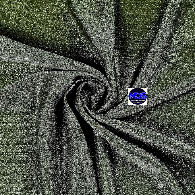 MDS Halloween Chiffon Draping Fabric - 2 Panel, 30" Wide x 100ft Long - Sheer Spooky Arbor & Canopy Drapery for Haunted House Backdrops, Party Ceilings, DIY Costumes & Themed Events - Olive Green
