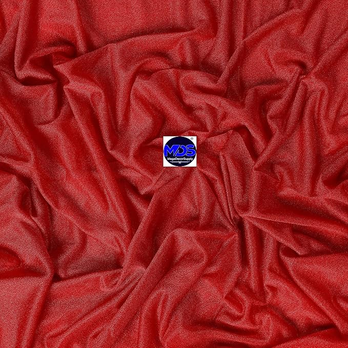 MDS Halloween Chiffon Draping Fabric - 2 Panel, 30" Wide x 50ft Long - Sheer Spooky Arbor & Canopy Drapery for Haunted House Backdrops, Party Ceilings, DIY Costumes & Themed Events - Red